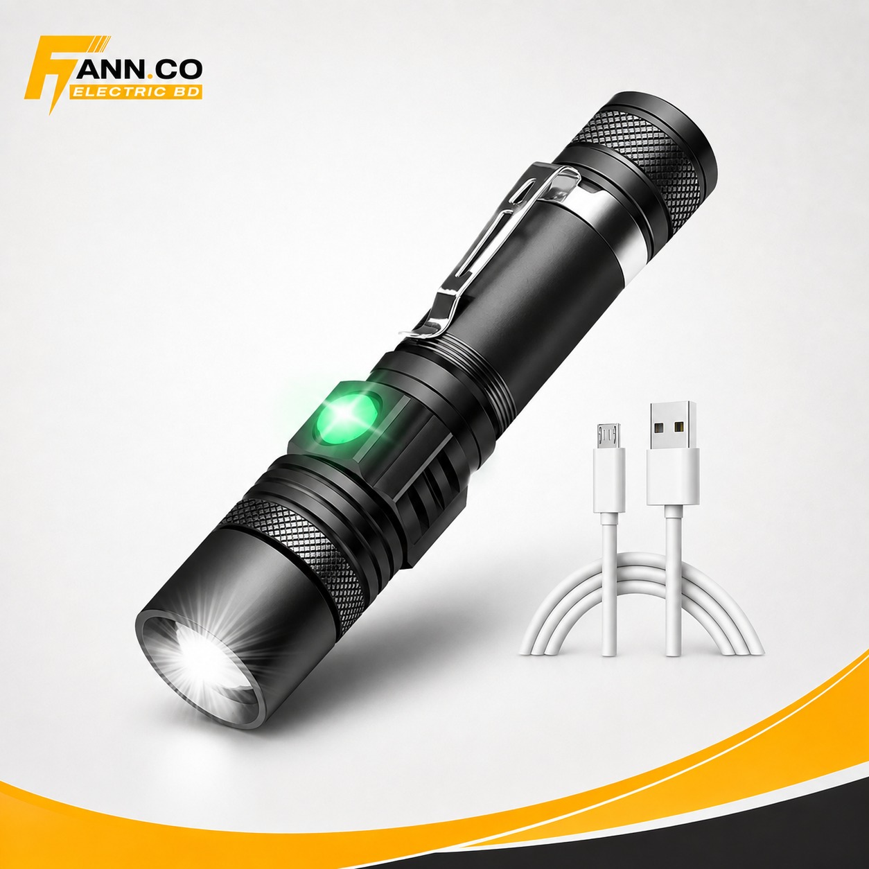 Long Shot Zoomable Powerful USB rechargeable Waterproof led flashlight 2222